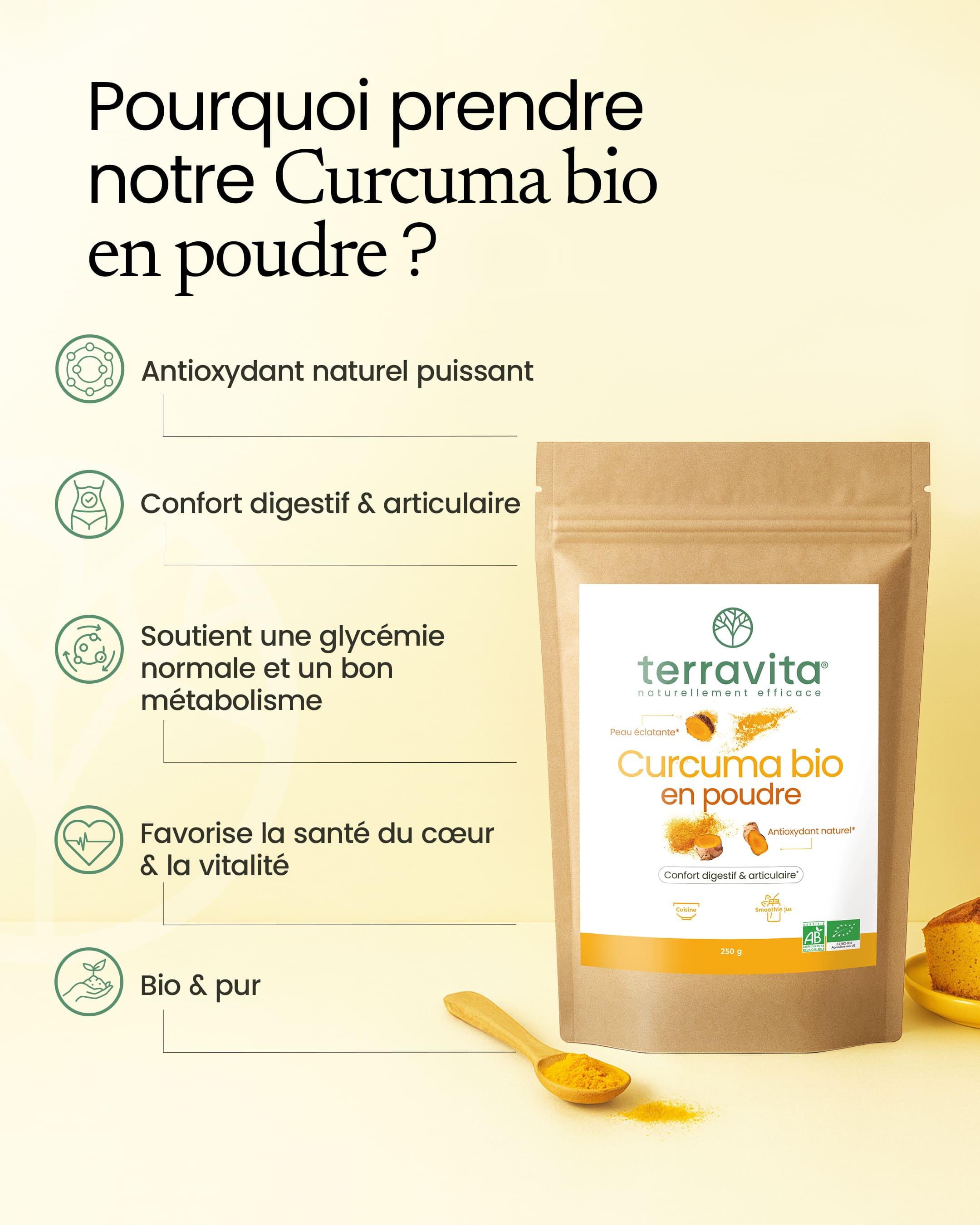 Curcuma Bio en poudre