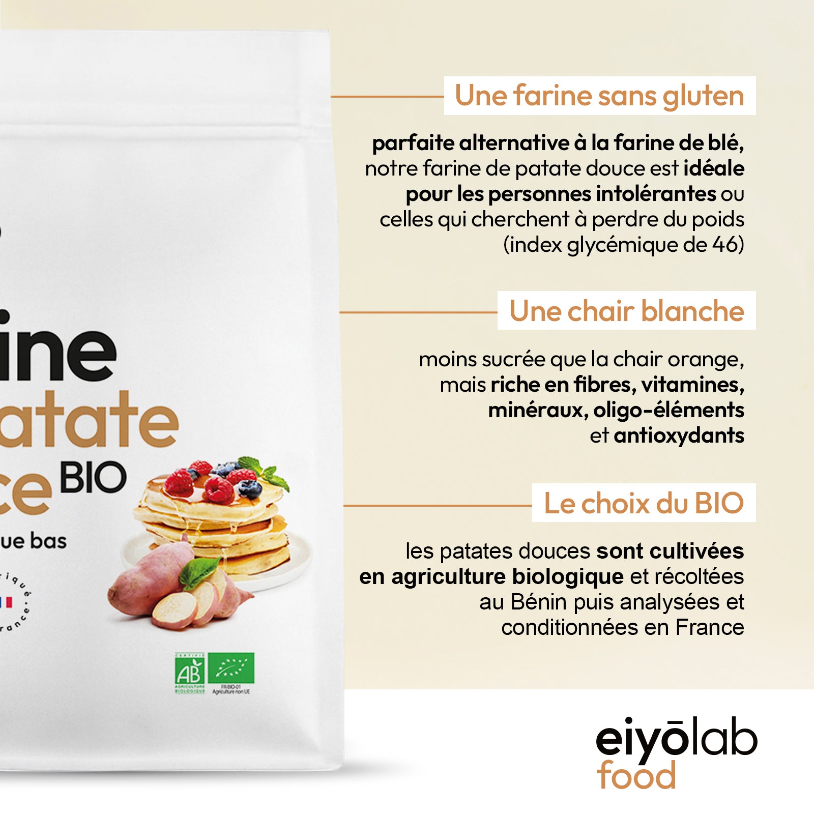 Farine de patate douce bio