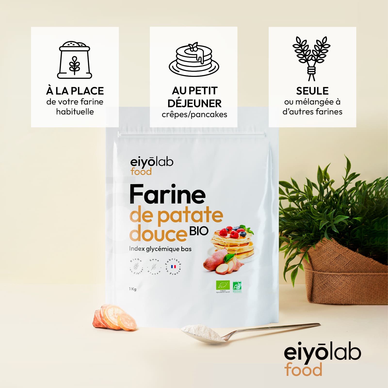 Farine de patate douce bio