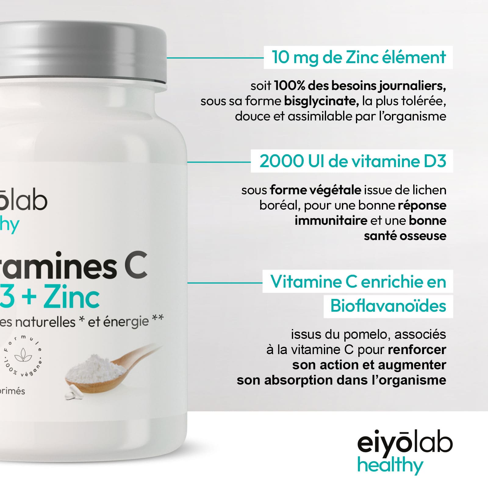 Vitamines C & D3 + Zinc
