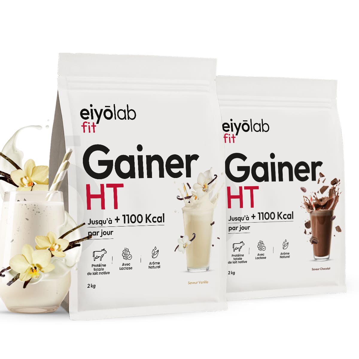 Pack double Gainer : chocolat et vanille