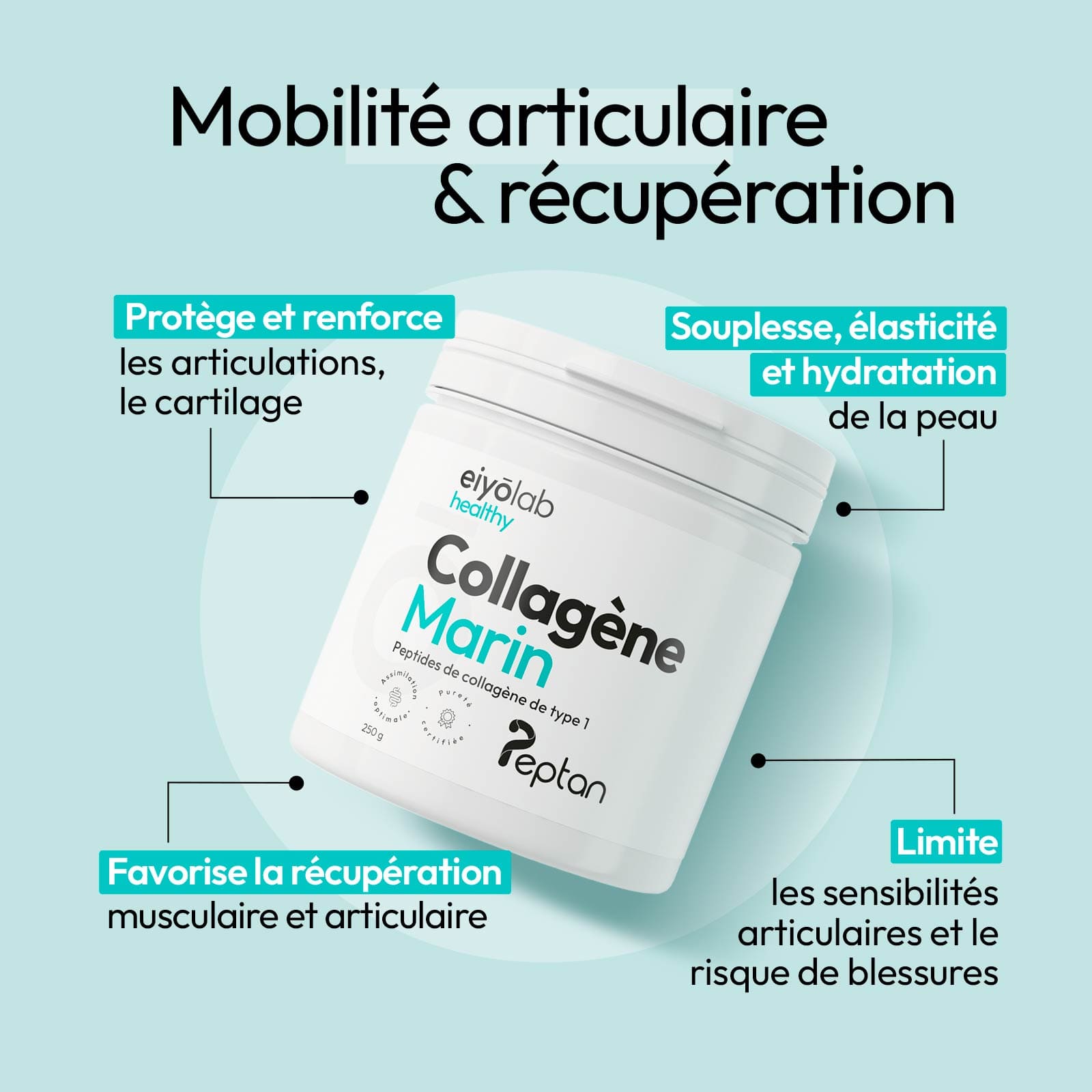 Collagène marin en poudre