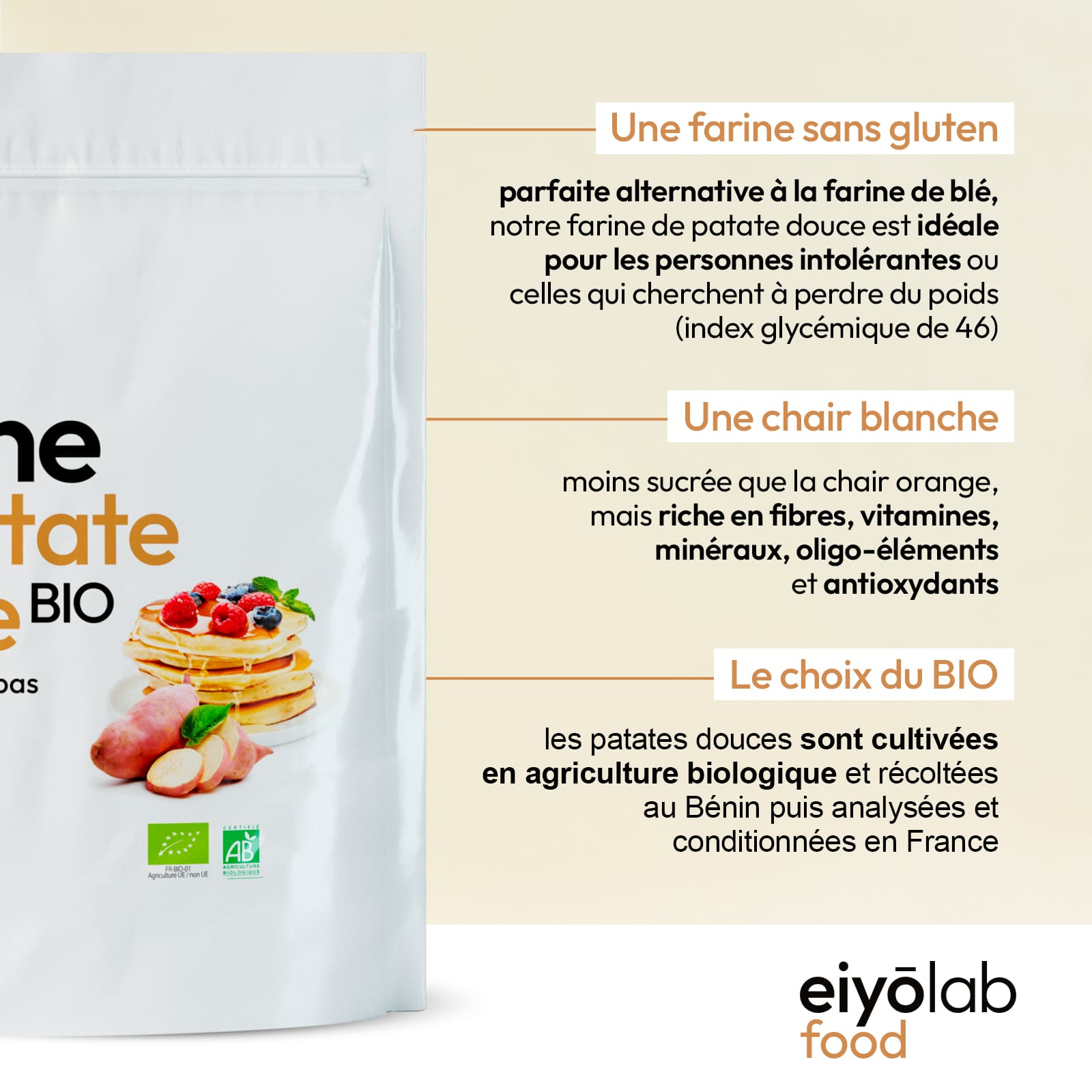 Farine de patate douce bio