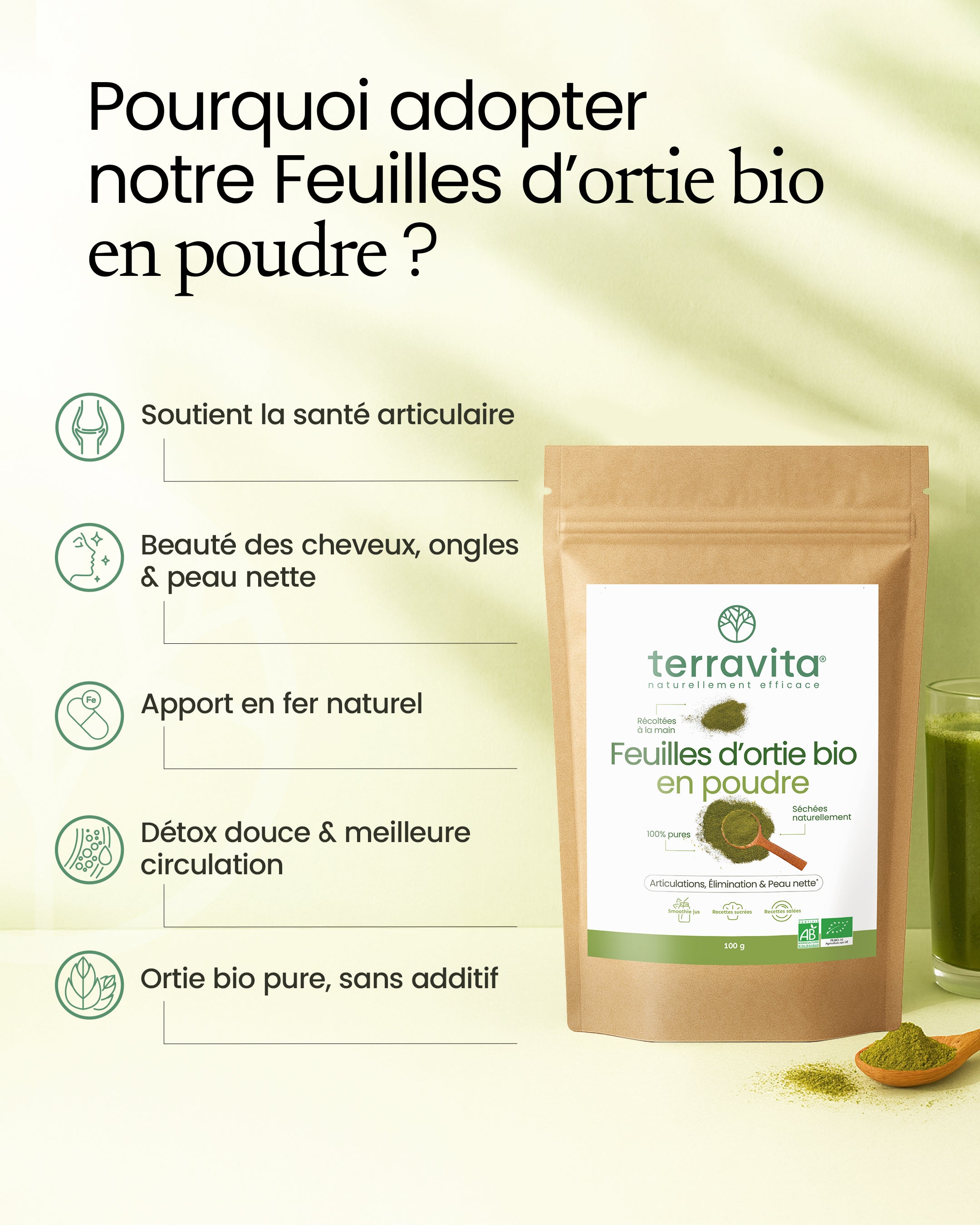Ortie bio en poudre