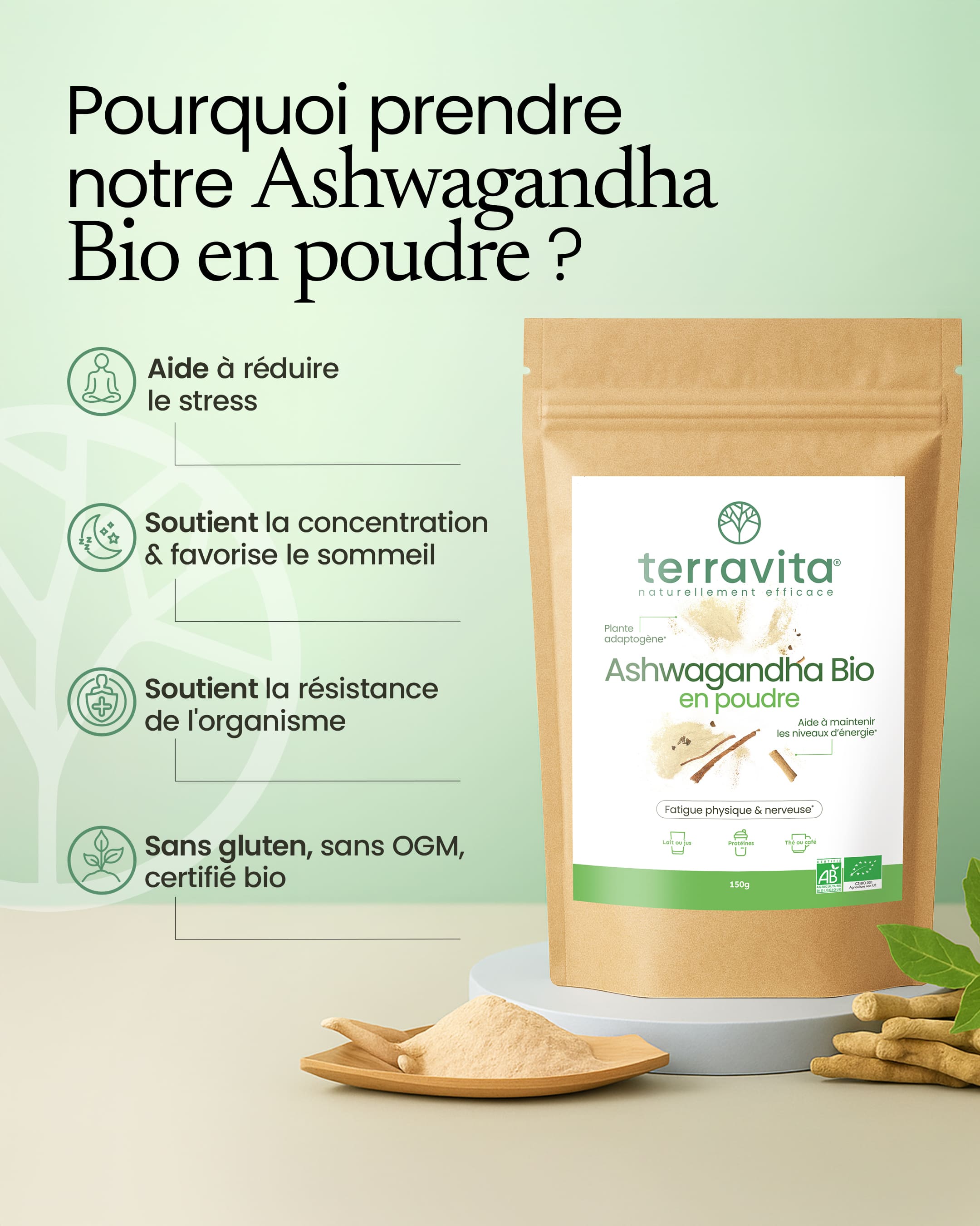 Ashwagandha Bio en poudre