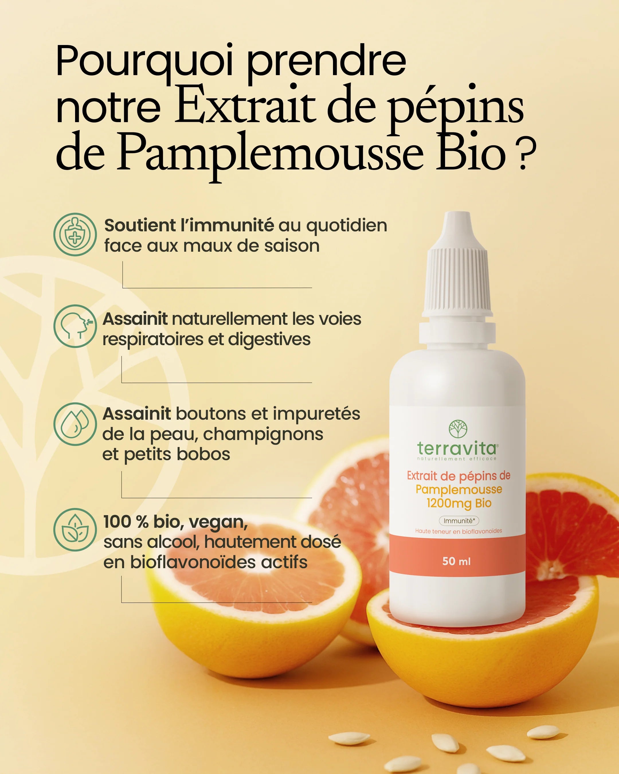 Extrait de pépins de pamplemousse Bio