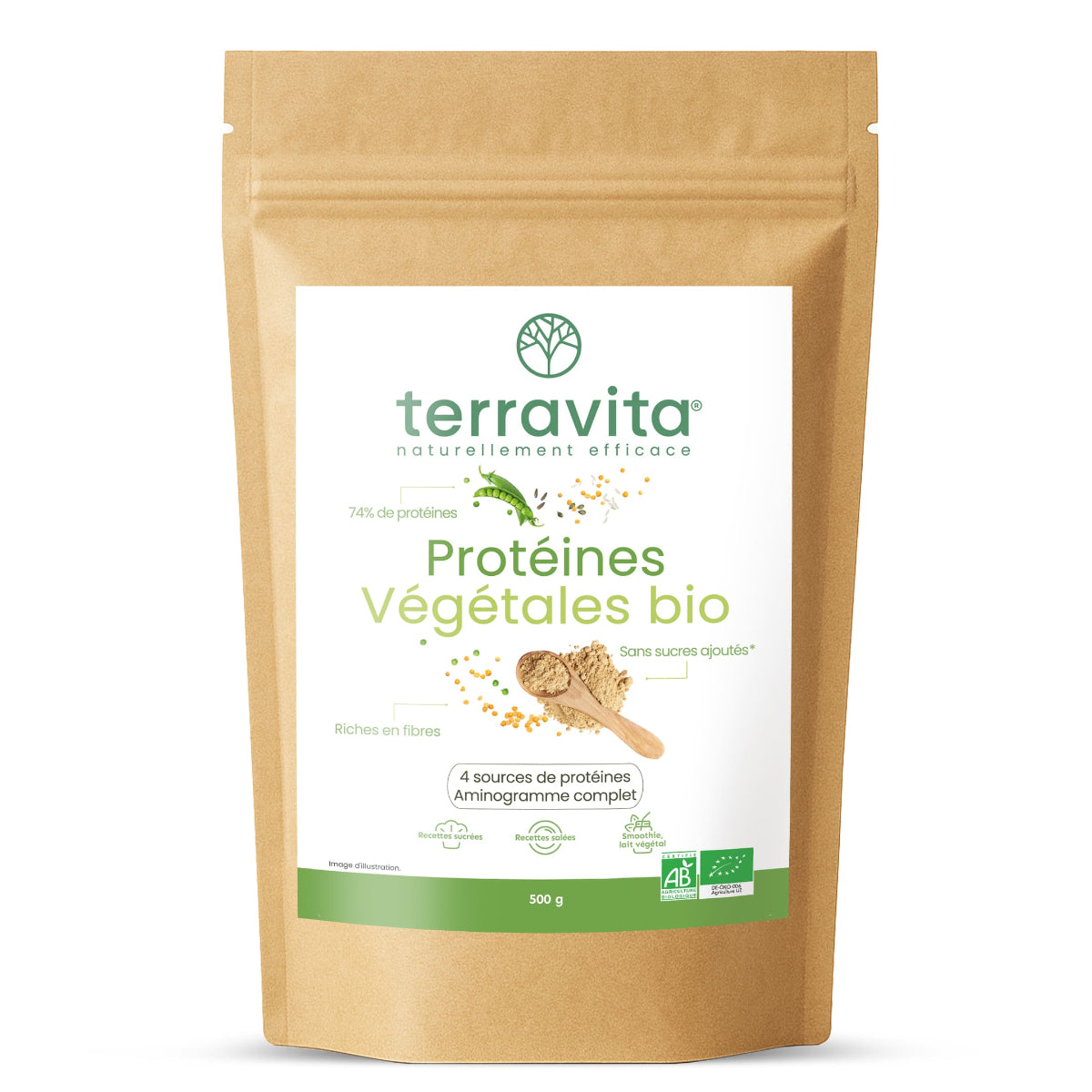Protéine végétale Bio en poudre