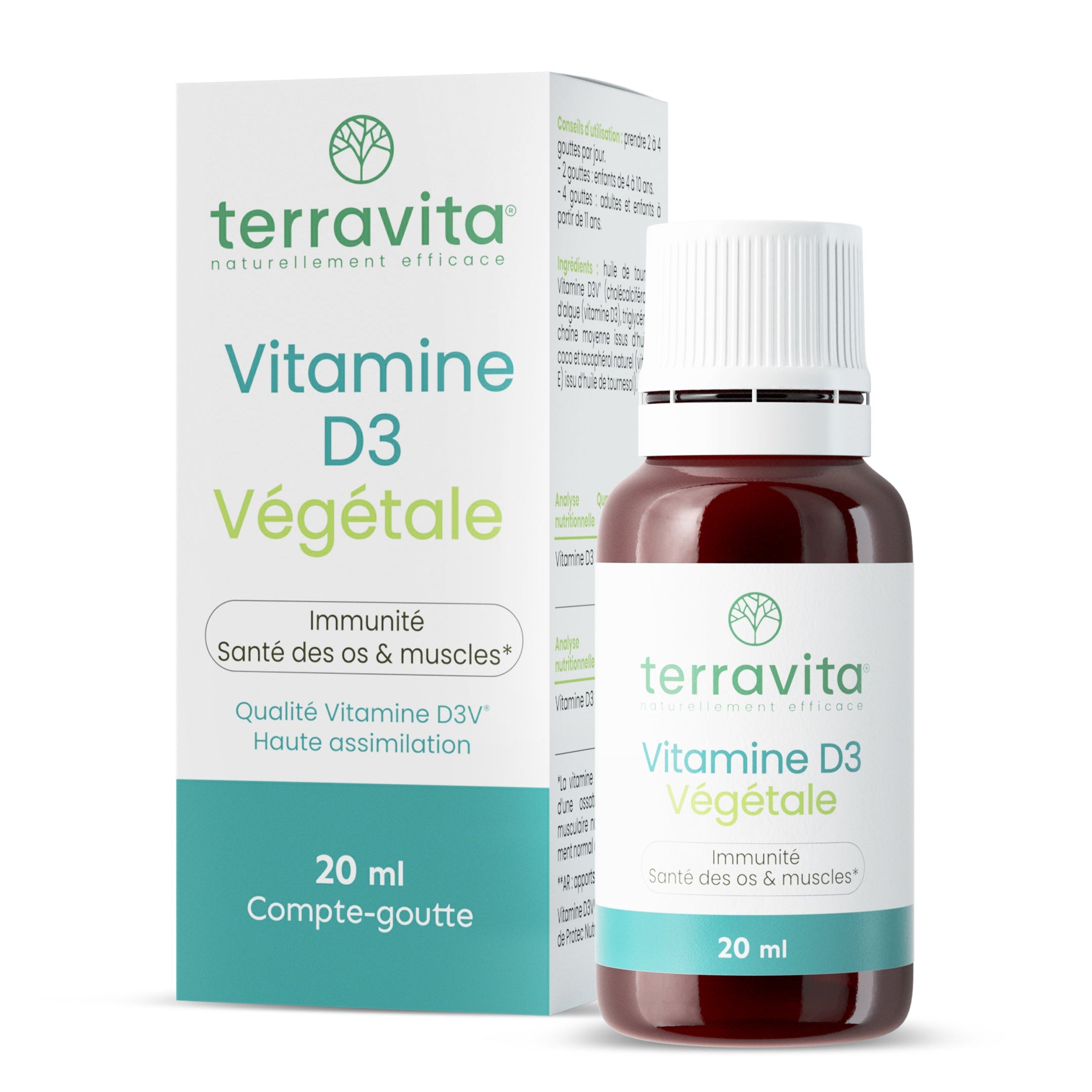 Vitamine D3 végétale - compte goutte