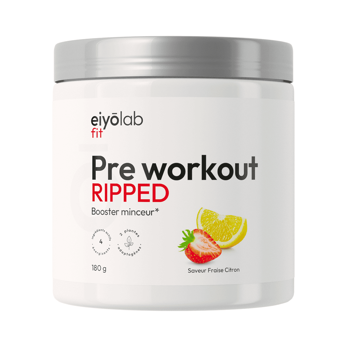 #Conditionnement_Pot de 180g,#Saveur_Fraise / Citron