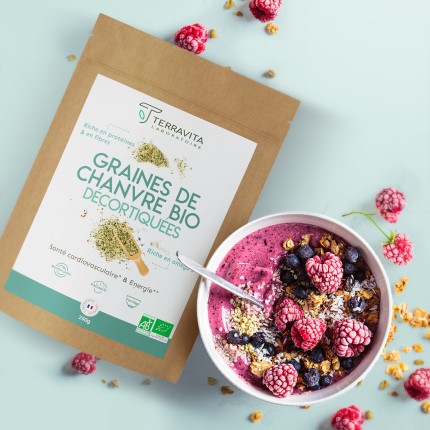 recette graines de chanvre bio décortiquées