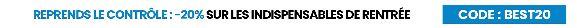 -20% sur les 100 indispensables de rentrée