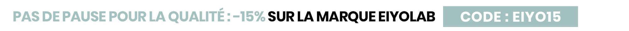 -15% sur la marque Eiyolab